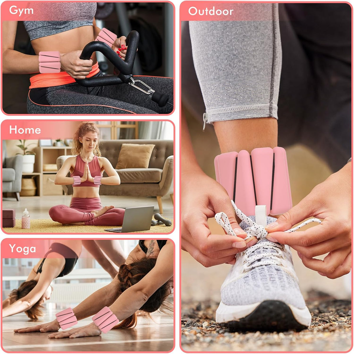 Wrist Weights, Ankle Weights for Women Men, Adjustable Wrist Weighted Bracelet for Home Gym Workout, Running, Yoga, Exercise, Strength Training