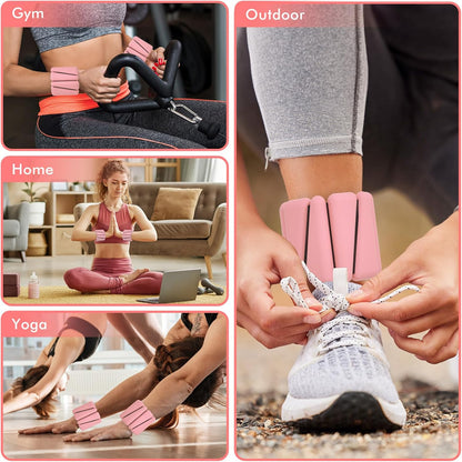 Wrist Weights, Ankle Weights for Women Men, Adjustable Wrist Weighted Bracelet for Home Gym Workout, Running, Yoga, Exercise, Strength Training