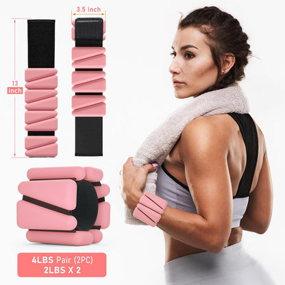 Wrist Weights, Ankle Weights for Women Men, Adjustable Wrist Weighted Bracelet for Home Gym Workout, Running, Yoga, Exercise, Strength Training