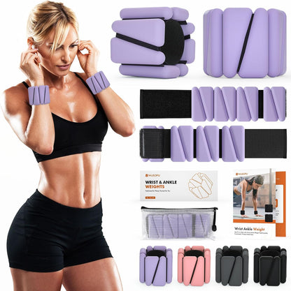 Wrist Weights, Ankle Weights for Women Men, Adjustable Wrist Weighted Bracelet for Home Gym Workout, Running, Yoga, Exercise, Strength Training