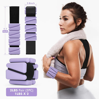 Wrist Weights, Ankle Weights for Women Men, Adjustable Wrist Weighted Bracelet for Home Gym Workout, Running, Yoga, Exercise, Strength Training