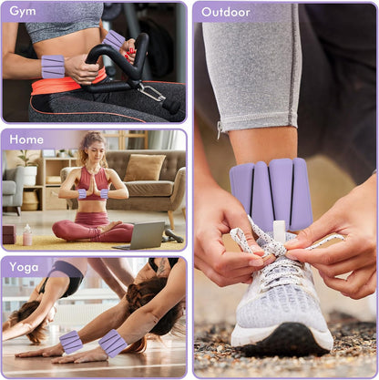 Wrist Weights, Ankle Weights for Women Men, Adjustable Wrist Weighted Bracelet for Home Gym Workout, Running, Yoga, Exercise, Strength Training
