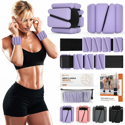 Wrist Weights, Ankle Weights for Women Men, Adjustable Wrist Weighted Bracelet for Home Gym Workout, Running, Yoga, Exercise, Strength Training