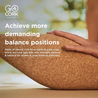 Cork Yoga Block | Non-Toxic, Alternative To Foam Yoga Blocks | Odorless, Soft, Non-Slip, Workout & Exercise | Yogi Gift Accessories | Men & Women | Eco Friendly, Sustainable