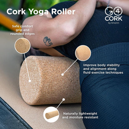Cork Yoga Block | Non-Toxic, Alternative To Foam Yoga Blocks | Odorless, Soft, Non-Slip, Workout & Exercise | Yogi Gift Accessories | Men & Women | Eco Friendly, Sustainable