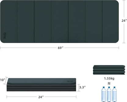 1/2 Inch Extra Thick Yoga Mat Pilates Equipment, 70"x24" Odorless Workout Mats for Home Gym, Non-slip Exercise Mats for Women Men Home Workout, Foldable Yoga Mats for Travel Camping Sleeping