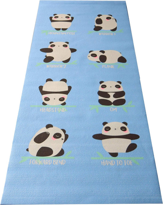 Yoga Mat for Exercise - Non Slip Thick Comfortable Workout Floor Mat for Adults and Kids - Eco Friendly Foldable Yoga Mat for Yoga, Pilates, Gym and Stretching