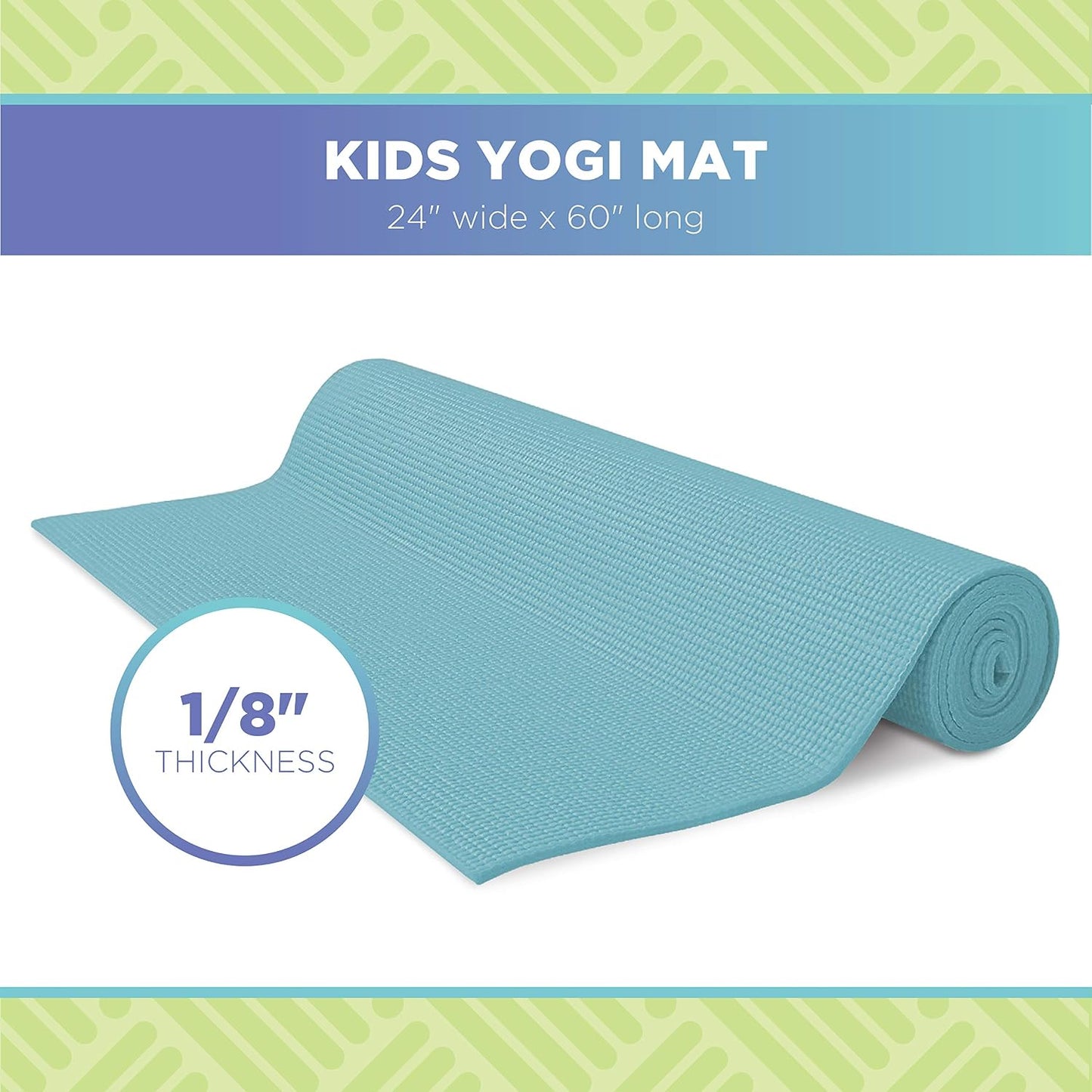 Yoga Mat for Exercise - Non Slip Thick Comfortable Workout Floor Mat for Adults and Kids - Eco Friendly Foldable Yoga Mat for Yoga, Pilates, Gym and Stretching