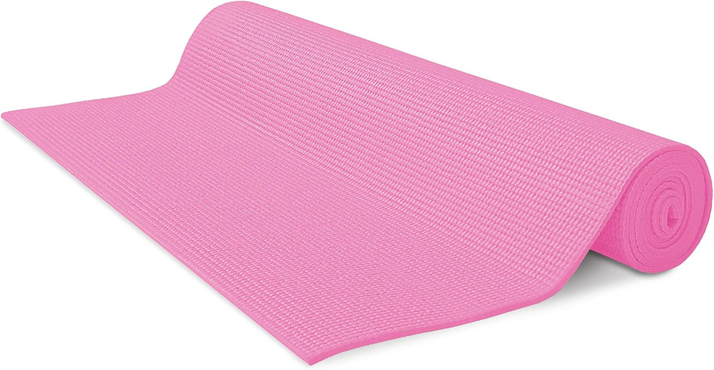 Yoga Mat for Exercise - Non Slip Thick Comfortable Workout Floor Mat for Adults and Kids - Eco Friendly Foldable Yoga Mat for Yoga, Pilates, Gym and Stretching