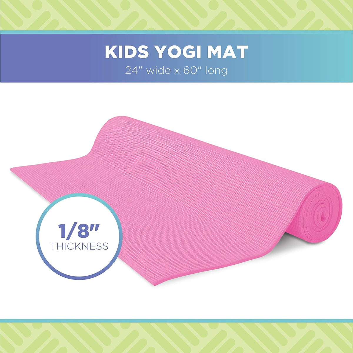Yoga Mat for Exercise - Non Slip Thick Comfortable Workout Floor Mat for Adults and Kids - Eco Friendly Foldable Yoga Mat for Yoga, Pilates, Gym and Stretching