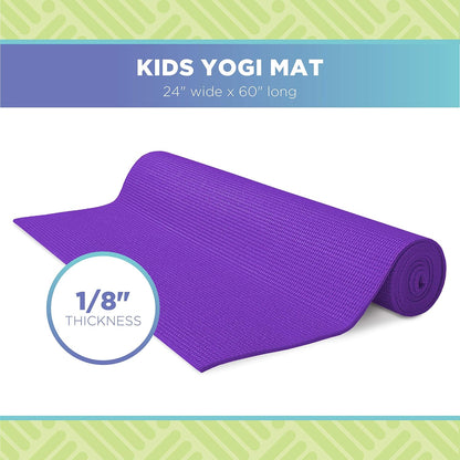 Yoga Mat for Exercise - Non Slip Thick Comfortable Workout Floor Mat for Adults and Kids - Eco Friendly Foldable Yoga Mat for Yoga, Pilates, Gym and Stretching