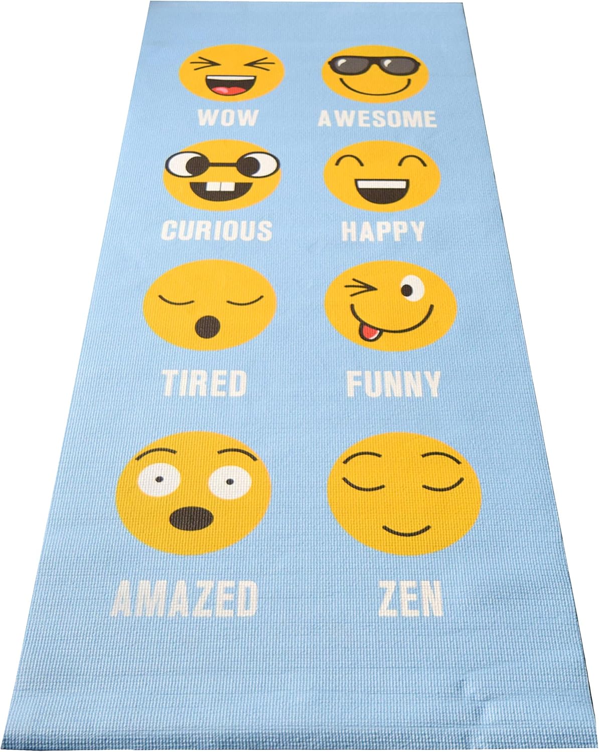 Yoga Mat for Exercise - Non Slip Thick Comfortable Workout Floor Mat for Adults and Kids - Eco Friendly Foldable Yoga Mat for Yoga, Pilates, Gym and Stretching