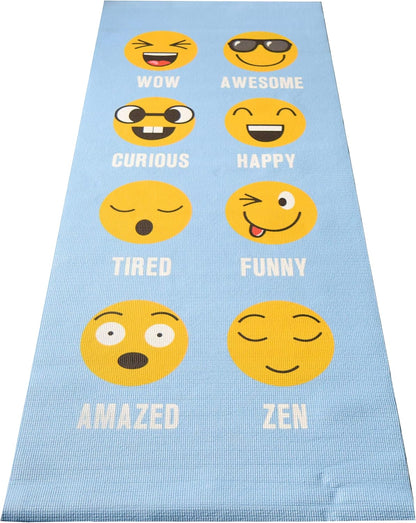 Yoga Mat for Exercise - Non Slip Thick Comfortable Workout Floor Mat for Adults and Kids - Eco Friendly Foldable Yoga Mat for Yoga, Pilates, Gym and Stretching