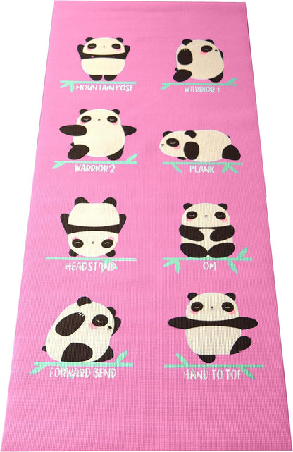 Yoga Mat for Exercise - Non Slip Thick Comfortable Workout Floor Mat for Adults and Kids - Eco Friendly Foldable Yoga Mat for Yoga, Pilates, Gym and Stretching