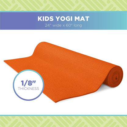 Yoga Mat for Exercise - Non Slip Thick Comfortable Workout Floor Mat for Adults and Kids - Eco Friendly Foldable Yoga Mat for Yoga, Pilates, Gym and Stretching