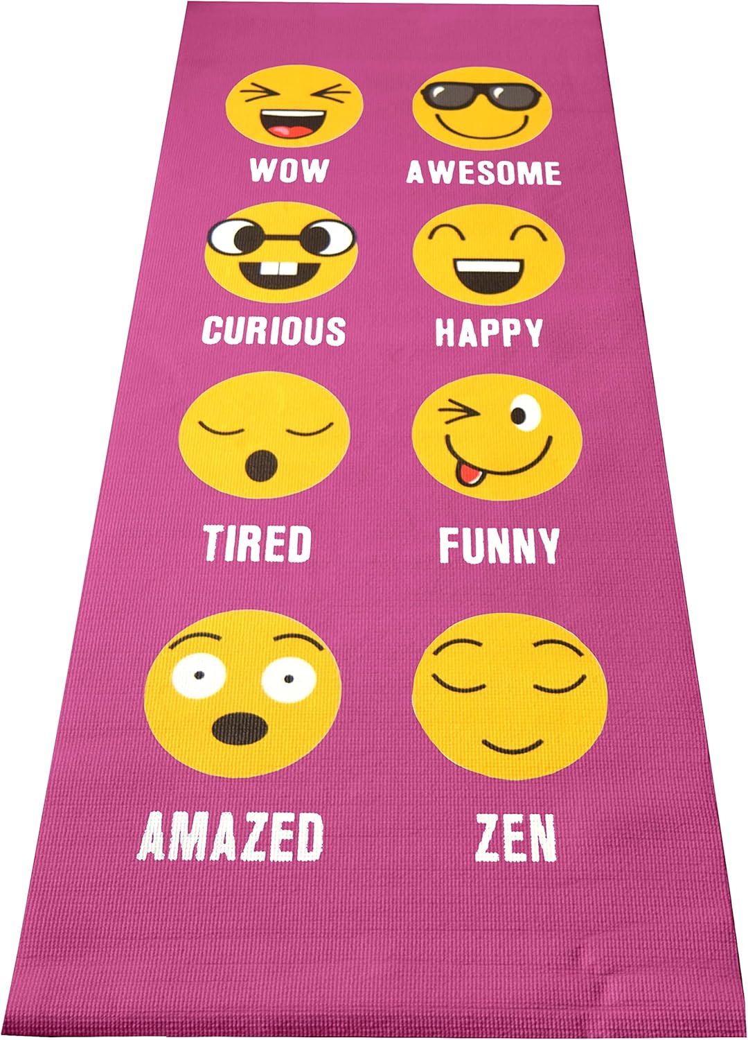 Yoga Mat for Exercise - Non Slip Thick Comfortable Workout Floor Mat for Adults and Kids - Eco Friendly Foldable Yoga Mat for Yoga, Pilates, Gym and Stretching