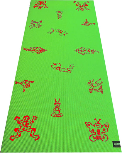 Yoga Mat for Exercise - Non Slip Thick Comfortable Workout Floor Mat for Adults and Kids - Eco Friendly Foldable Yoga Mat for Yoga, Pilates, Gym and Stretching