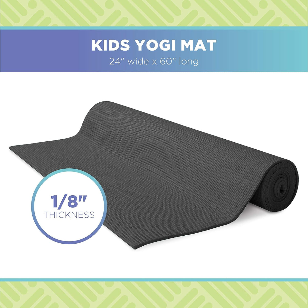 Yoga Mat for Exercise - Non Slip Thick Comfortable Workout Floor Mat for Adults and Kids - Eco Friendly Foldable Yoga Mat for Yoga, Pilates, Gym and Stretching