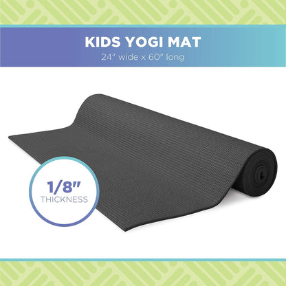 Yoga Mat for Exercise - Non Slip Thick Comfortable Workout Floor Mat for Adults and Kids - Eco Friendly Foldable Yoga Mat for Yoga, Pilates, Gym and Stretching