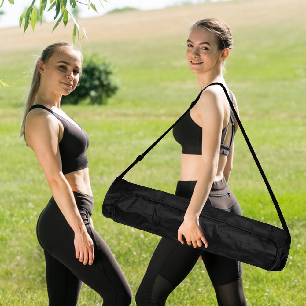 Yoga Mat Bag, Full Zip Exercise Yoga Mat Carrier Bag with Adjustable Strap, Yoga' Mat' Carry Bags Pilates Bags for Women & Men