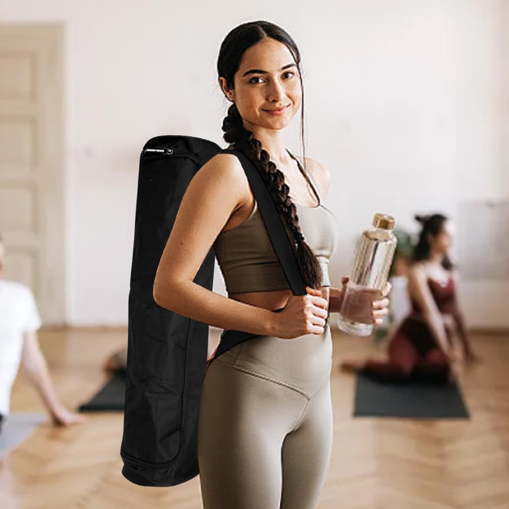 Yoga Mat Bag, Full Zip Exercise Yoga Mat Carrier Bag with Adjustable Strap, Yoga' Mat' Carry Bags Pilates Bags for Women & Men