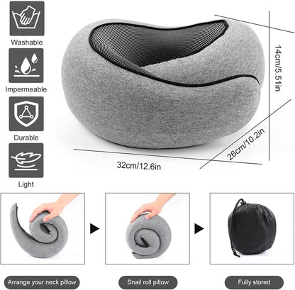 Travel Pillow for Airplanes, 2026 New Memory Foam Neck Pillow with Chin Wrap for Traveling, Suitable for Airplanes, Offices and Cars