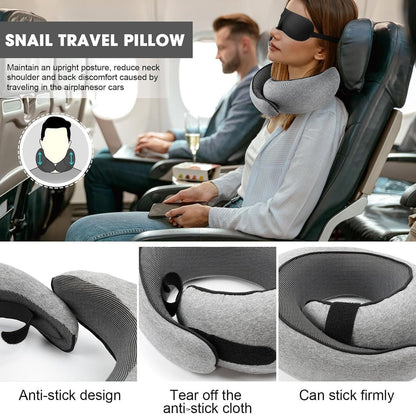 Travel Pillow for Airplanes, 2026 New Memory Foam Neck Pillow with Chin Wrap for Traveling, Suitable for Airplanes, Offices and Cars