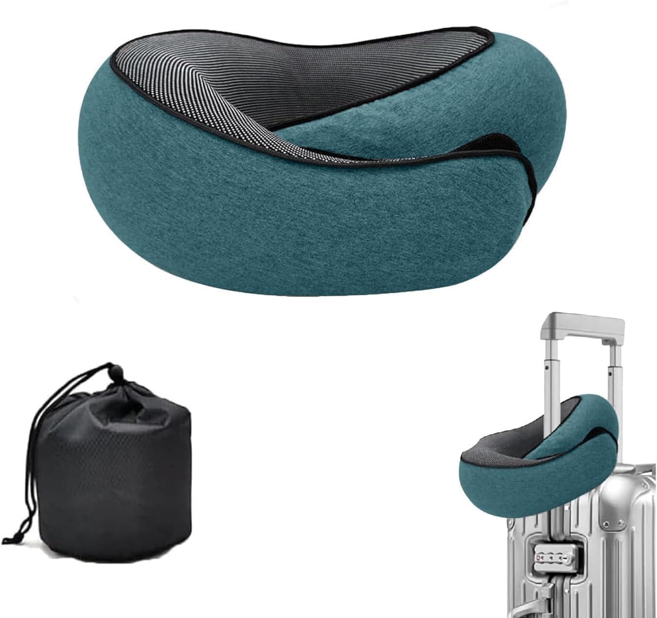Travel Pillow for Airplanes, 2026 New Memory Foam Neck Pillow with Chin Wrap for Traveling, Suitable for Airplanes, Offices and Cars