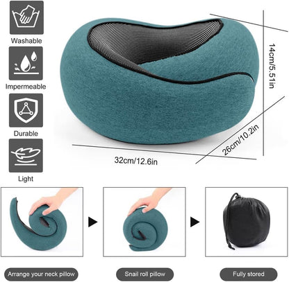 Travel Pillow for Airplanes, 2026 New Memory Foam Neck Pillow with Chin Wrap for Traveling, Suitable for Airplanes, Offices and Cars