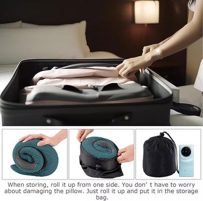 Travel Pillow for Airplanes, 2026 New Memory Foam Neck Pillow with Chin Wrap for Traveling, Suitable for Airplanes, Offices and Cars