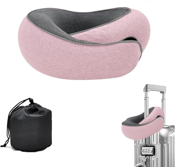 Travel Pillow for Airplanes, 2026 New Memory Foam Neck Pillow with Chin Wrap for Traveling, Suitable for Airplanes, Offices and Cars