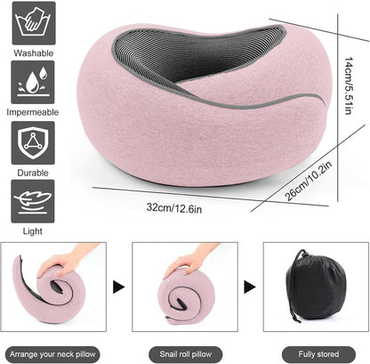 Travel Pillow for Airplanes, 2026 New Memory Foam Neck Pillow with Chin Wrap for Traveling, Suitable for Airplanes, Offices and Cars