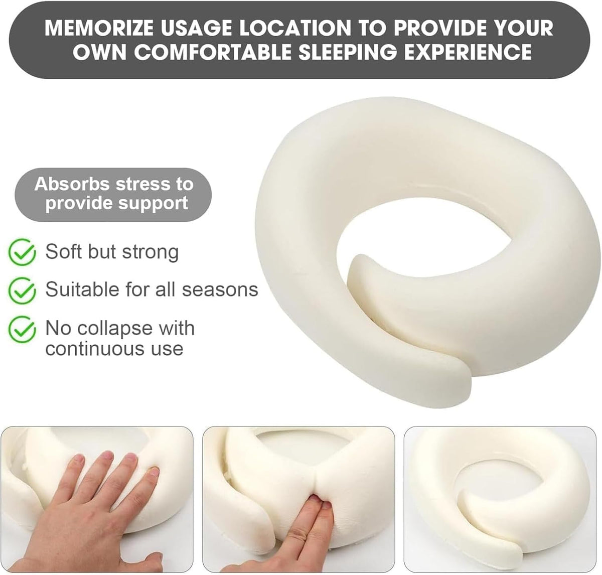 Travel Pillow for Airplanes, 2026 New Memory Foam Neck Pillow with Chin Wrap for Traveling, Suitable for Airplanes, Offices and Cars