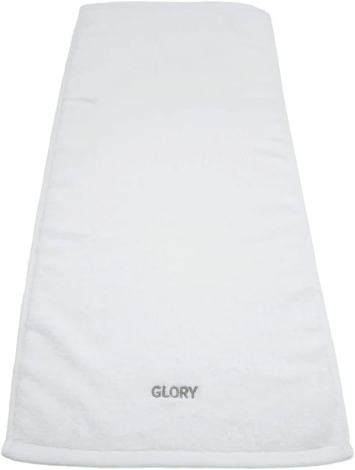 Glory Gym Towel - 100% Organic Cotton - Soft and Absorbent for Gym, Yoga, spa Dimensions (29.52 X 13.78 inch) 570 GSM (White)