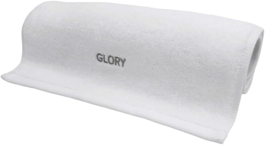 Glory Gym Towel - 100% Organic Cotton - Soft and Absorbent for Gym, Yoga, spa Dimensions (29.52 X 13.78 inch) 570 GSM (White)