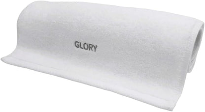Glory Gym Towel - 100% Organic Cotton - Soft and Absorbent for Gym, Yoga, spa Dimensions (29.52 X 13.78 inch) 570 GSM (White)
