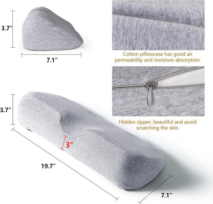 Cervical Neck Pillows for Pain Relief Sleeping, Memory Foam Neck Bolster Support Pillow and Shoulder Relaxer for Stiff Pain Relief, Neck Support Pillow Bed Neck Roll Pillow(Dark Gray)