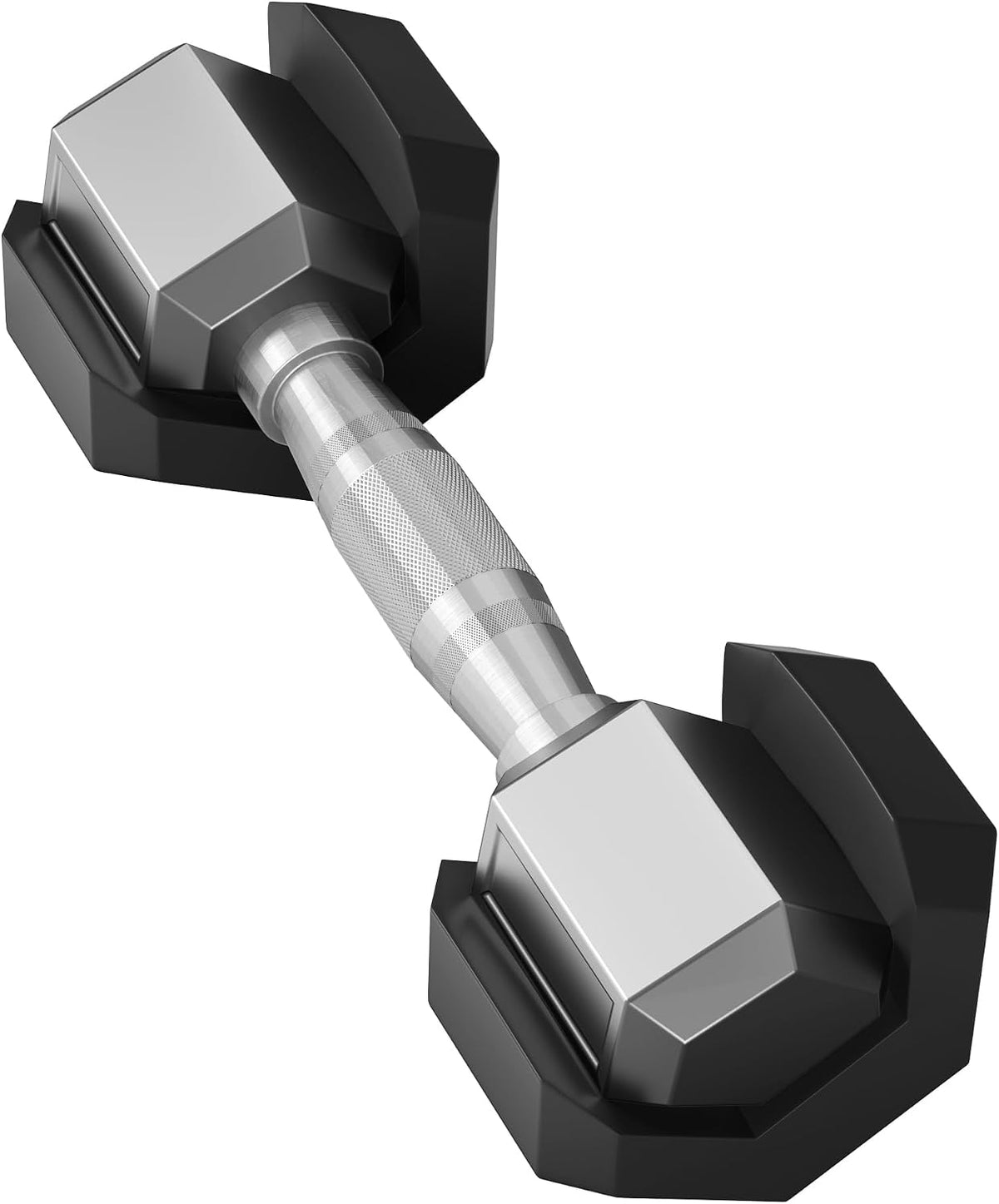 Signature Fitness Rubber Encased Hex Dumbbells with Optional Rack, 10 15 20LB Pairs and 5, 10 and 15 Pairs Weight Sets for Home Gym