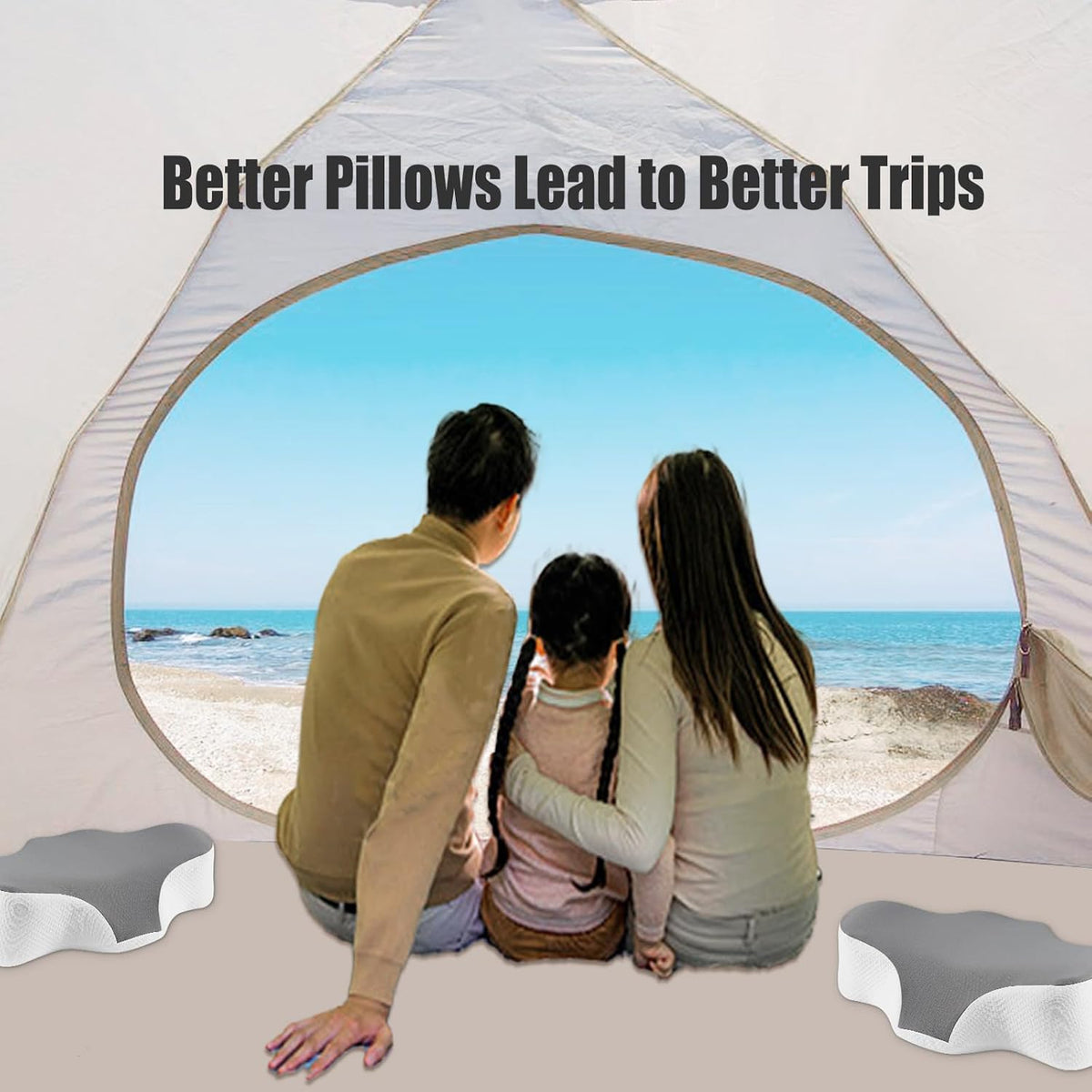 Bespilow Travel Size Cervical Neck Pillow for Sleeping,Ergonomic Support