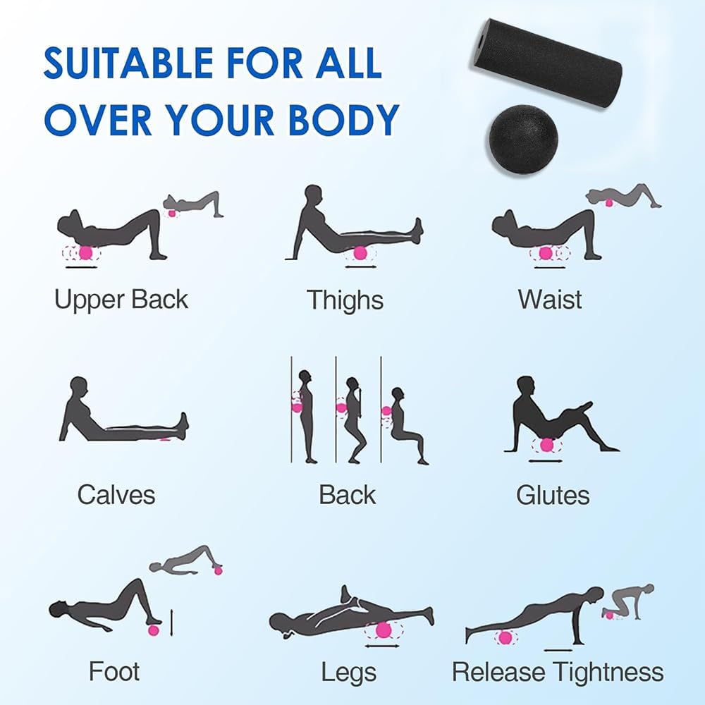 Extra Mini Foam Roller - High Density Massage Roller, Extra Small Yoga Roller for Physical Therapy, Myofascial Release, Deep Tissue & Muscle Recovery of Arms and Legs