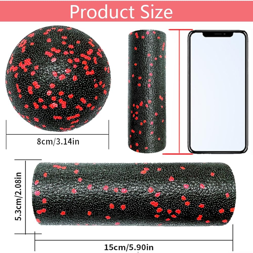 Extra Mini Foam Roller - High Density Massage Roller, Extra Small Yoga Roller for Physical Therapy, Myofascial Release, Deep Tissue & Muscle Recovery of Arms and Legs