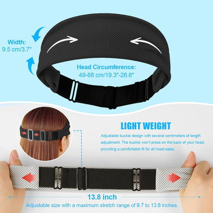 Cooling Headbands for Women&Men - Adjustable Non-Slip Sweatbands, Instant Cooling Moisture Wicking Sports Headbands for Running Yoga Fitness Gym