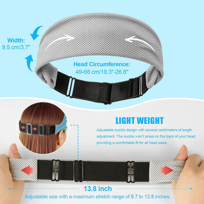 Cooling Headbands for Women&Men - Adjustable Non-Slip Sweatbands, Instant Cooling Moisture Wicking Sports Headbands for Running Yoga Fitness Gym