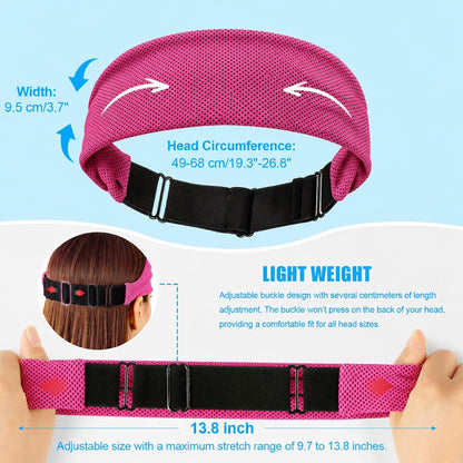 Cooling Headbands for Women&Men - Adjustable Non-Slip Sweatbands, Instant Cooling Moisture Wicking Sports Headbands for Running Yoga Fitness Gym