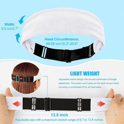 Cooling Headbands for Women&Men - Adjustable Non-Slip Sweatbands, Instant Cooling Moisture Wicking Sports Headbands for Running Yoga Fitness Gym