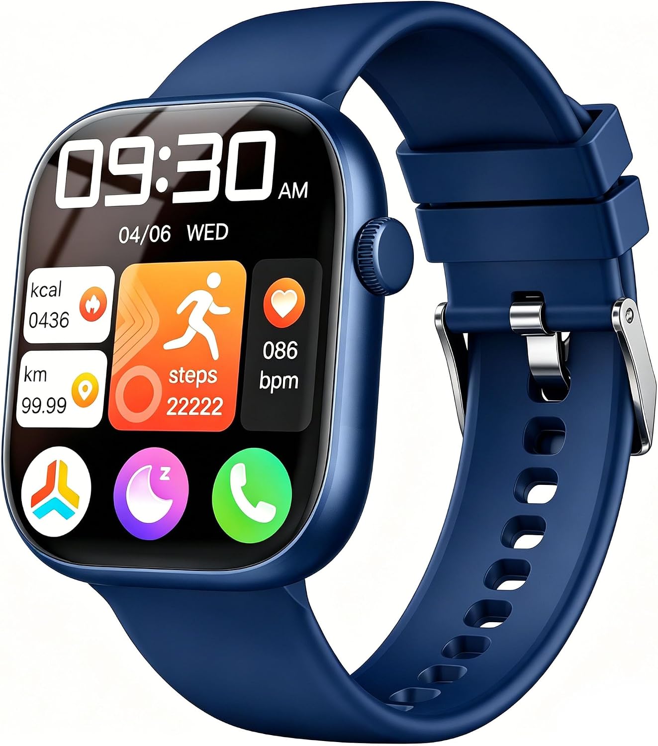 Smart Watch for Women Men, Fitness and Sleep Trackers with 1.83" HD Touchscreen, Bluetooth Calling Smartwatch for Android/iOS, IP67 Waterproof Multi-Sport Modes Pedometer, Jet Black