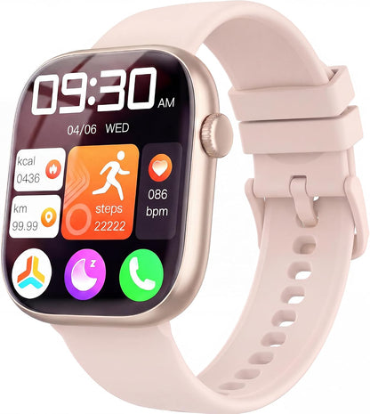 Smart Watch for Women Men, Fitness and Sleep Trackers with 1.83" HD Touchscreen, Bluetooth Calling Smartwatch for Android/iOS, IP67 Waterproof Multi-Sport Modes Pedometer, Jet Black