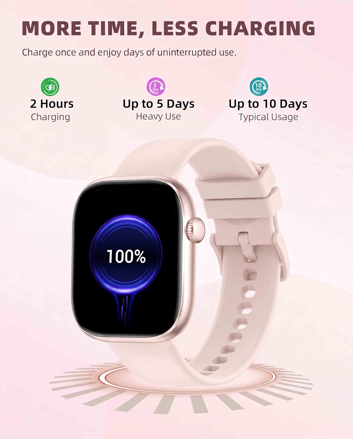 Smart Watch for Women Men, Fitness and Sleep Trackers with 1.83" HD Touchscreen, Bluetooth Calling Smartwatch for Android/iOS, IP67 Waterproof Multi-Sport Modes Pedometer, Jet Black