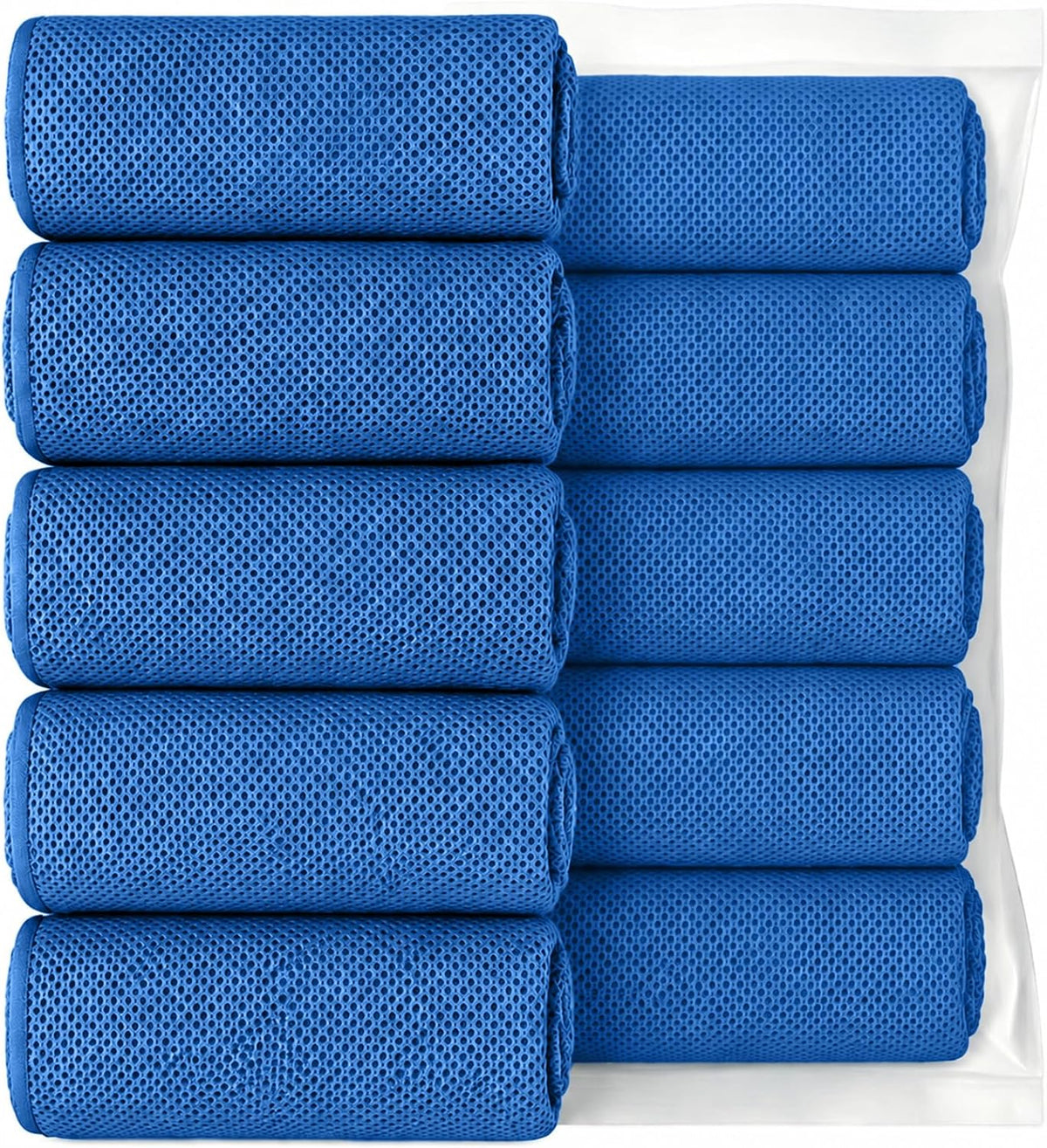 5 Pack Cooling Towels, 40 Inches x 12 Inches, Breathable Soft Chilly Microfiber Towel for Yoga, Sport, Running, Workout, Gym, Camping and Fitness, Multicolor