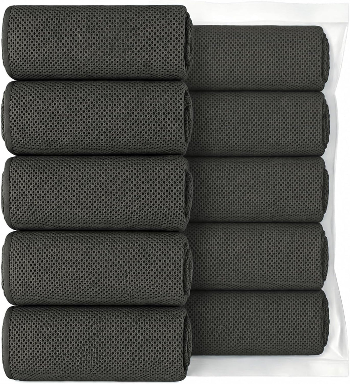 5 Pack Cooling Towels, 40 Inches x 12 Inches, Breathable Soft Chilly Microfiber Towel for Yoga, Sport, Running, Workout, Gym, Camping and Fitness, Multicolor